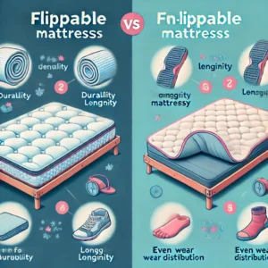 Comparison chart highlighting the benefits of flippable mattresses over non-flippable ones.