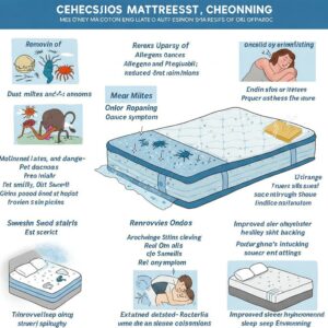 Key benefits of choosing our Mattress Cleaning Service: allergen and odor removal.