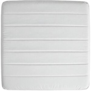 Soft, breathable cotton mattress pad shown from a top-down perspective.