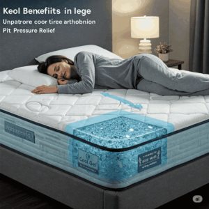 Key benefits of a cool gel mattress: cooling comfort, excellent support, and pressure relief.
