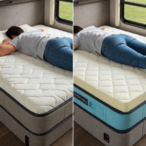 Difference in support between a best rated rv mattress and a traditional one.