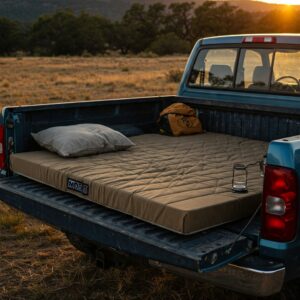 Using a mattress for truck bed for comfortable sleeping during camping and outdoor adventures.