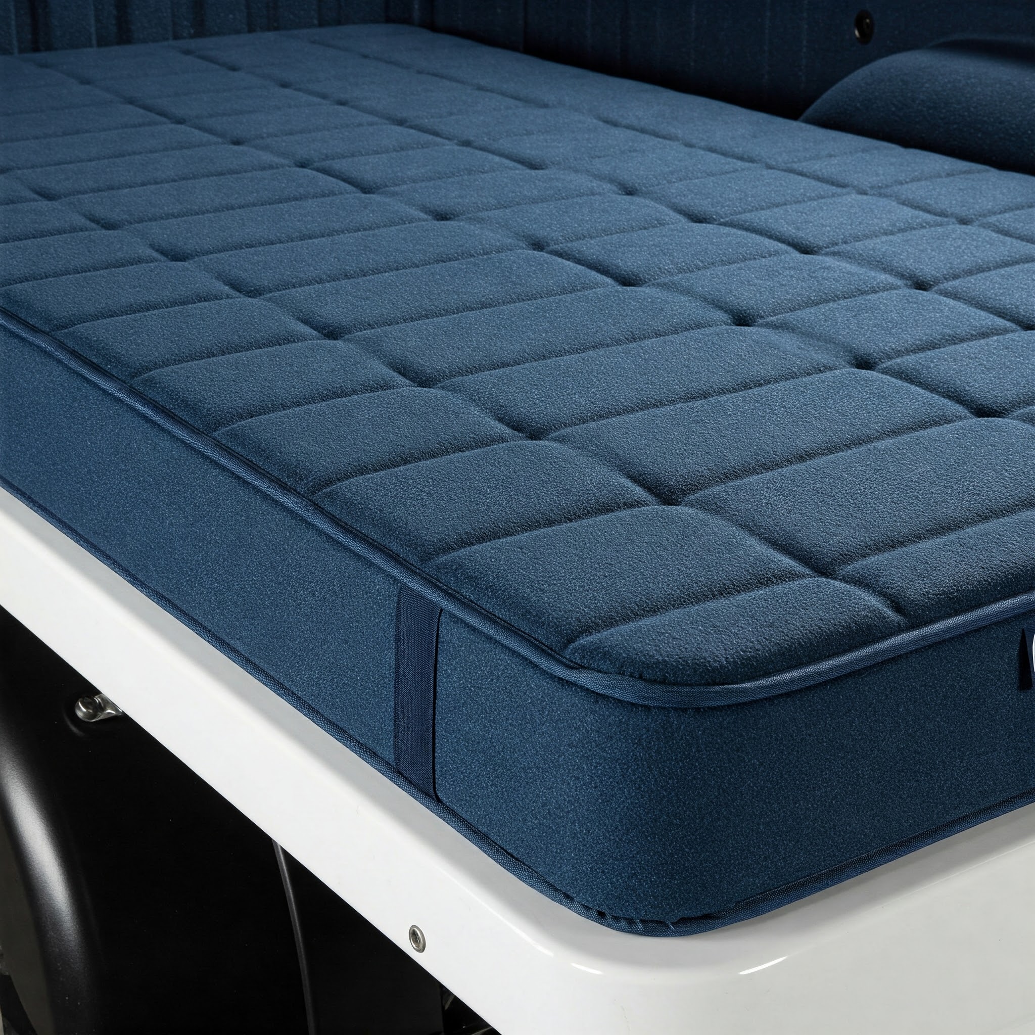 Comfortable mattress for truck bed, providing a good night's sleep on the road.