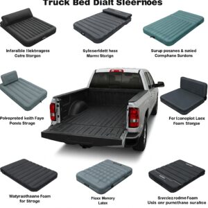 Different types of mattress for truck bed available, including air and foam options.