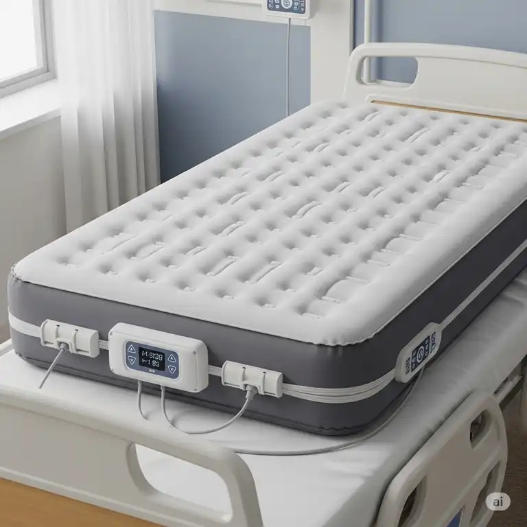 A comfortable medical air mattress designed for pressure ulcer prevention and patient support.