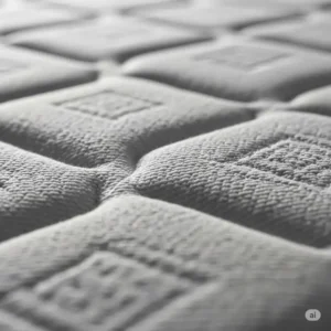 Close-up of the unique cooling fabric texture on a mattress diamond onyx ice, showcasing its advanced heat-wicking properties.