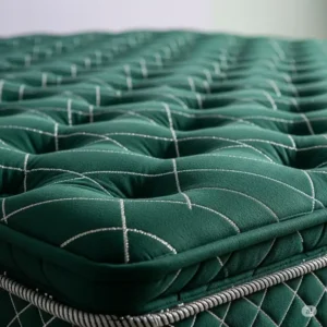 "Close-up of a luxurious mattress featuring an elegant diamond pattern, available at our mattress diamond store."