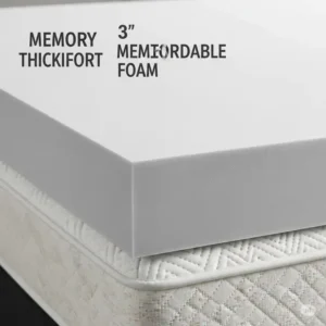Image depicting the easy cleaning and maintenance process for a removable 3 inch memory foam mattress cover.