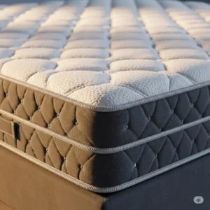  "Image of a durable mattress with reinforced edges, conveying the long-term support and value of a high-quality mattress, a key consideration for the best mattress for fibromyalgia."