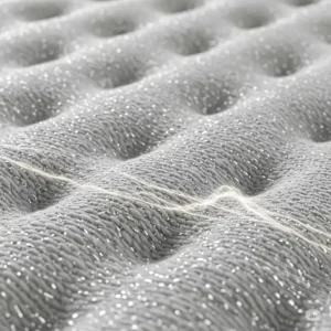 Detailed illustration of the fabric texture of a grounding mattress pads, emphasizing its comfortable and conductive material.