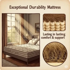 Graphic representation of the exceptional durability and longevity of a horsehair mattress, an investment in lasting comfort and support.
