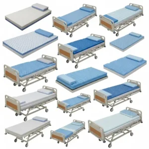 Illustration showcasing the waterproof and fluid-resistant properties of a hospital bed mattress pad, crucial for hygiene and durability.