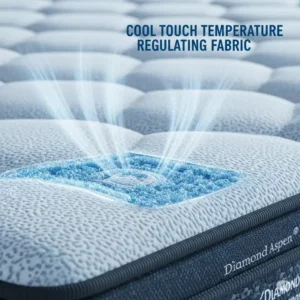 Stay cool and comfortable with the Diamond Aspen mattress, featuring advanced cooling fabric, see current Diamond Aspen mattress price details.