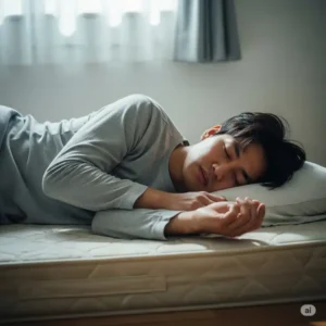 Enjoying deep, undisturbed sleep on a comfortable Bowles mattress, designed for optimal rest.