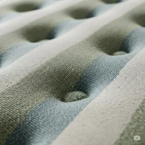 Close-up illustration of the luxurious, breathable fabric cover of an Englander bed mattress, emphasizing its quality materials.