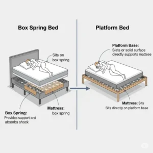 Close-up texture of the durable fabric covering a king size box spring, designed to protect and extend the life of your king size mattress.