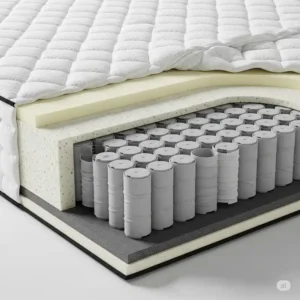 A detailed diagram showing the different layers of a 66x80 mattress.