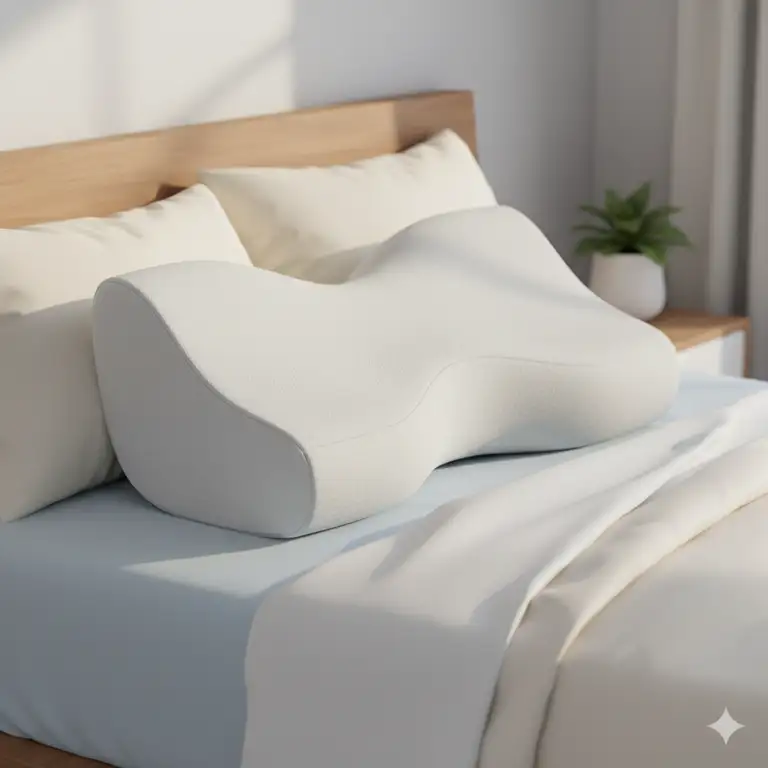 Ergonomic memory foam pillow providing optimal neck support for a restful night's sleep and best memory foam pillow for neck pain