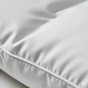 Close-up view of a premium, soft, plump texture best goose down pillow luxury hotel style.