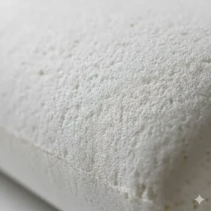 Close-up of the dense, supportive memory foam material in a best memory foam pillow for neck pain. 