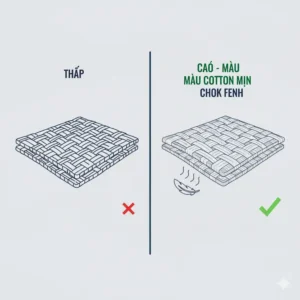 Detailed view of the soft, breathable, and tightly-woven shell of the best feather pillow for back sleepers. 