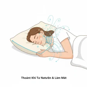 Buckwheat pillows are naturally breathable, offering a cool and comfortable sleep experience. 