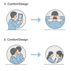 Ergonomic design of the cooling travel pillow compact size supporting the neck and head.