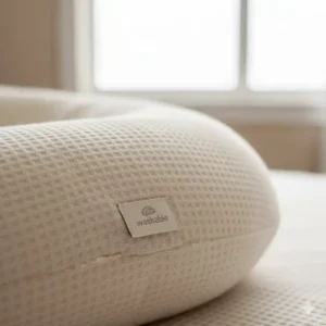 Soft, breathable, and washable cover material on the maternity body pillow.