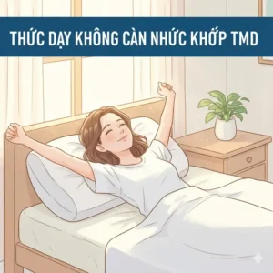 A happy person waking up well-rested, symbolizing the pain relief achieved by using the best pillow for TMJ sufferers.