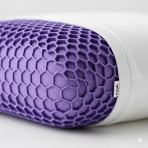Detailed view of the unique Purple Grid Hex technology found in the pillow, central to this Purple Harmony pillow review.