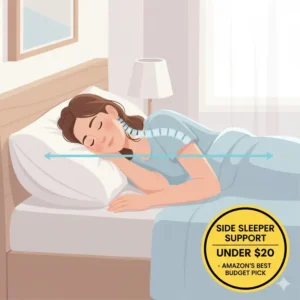 A visual comparison chart featuring different models of the best pillow under $20 on Amazon.