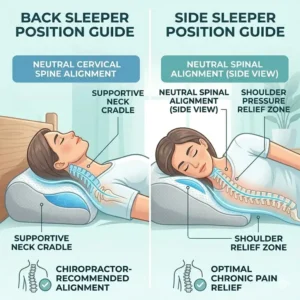 Comparison of back and side sleeping positions supported by an orthopedic pillow