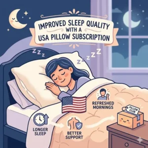 A peaceful person sleeping soundly thanks to the comfort provided by a pillow subscription box USA.