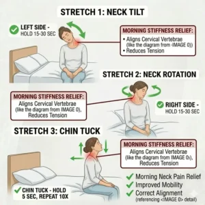 Morning stretching routine for those who ask why do i wake up with neck pain every morning.