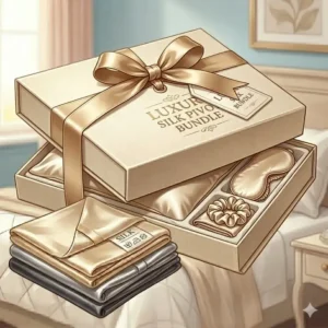 An illustration of the cooling and breathable technology in the luxury silk pillowcase with pillow bundle.