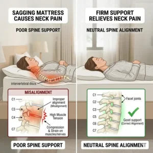 How a sagging mattress can be the reason why do i wake up with neck pain every morning.