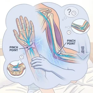 A visual of restricted blood flow from tight clothing or heavy blankets to show why do i feel numb arms when sleeping.