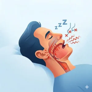 Illustration of mouth breathing vs nasal breathing explaining why do i snore more when sleeping on back.