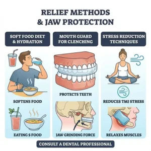Using a night guard and other relief methods for why do i wake up with jaw pain tmj.